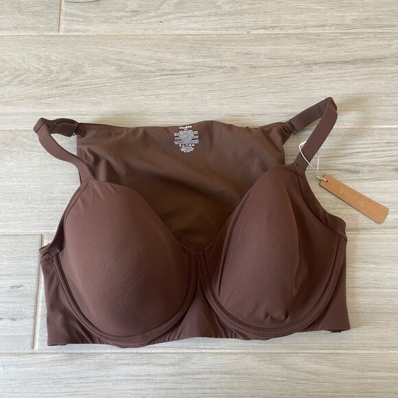 NWT SKIMS FITS EVERYBODY FULL COVERAGE BACK SMOOTHER BRA COCOA 34DDD - Picture 3 of 4